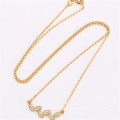 Wholesale new type top sale 18k gold newest flower design gold necklace